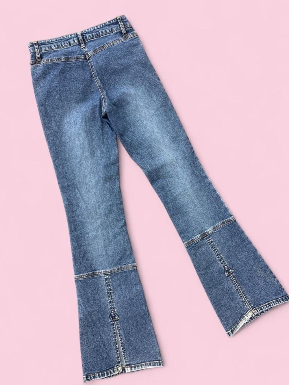 Vintage Y2K cache Blue Flare Jeans for Women